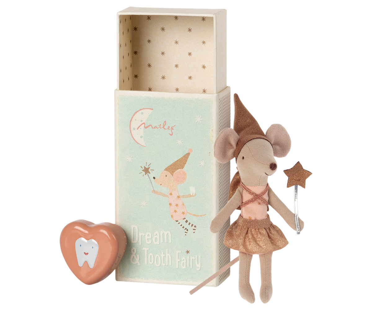 Tooth Fairy Mouse in Matchbox Rose